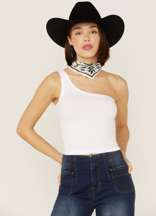 One Shoulder Top Cognac image 3