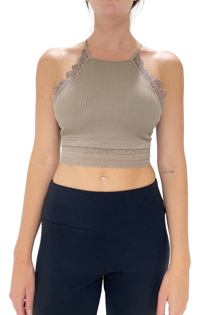Women's Lace High Neck Bralette