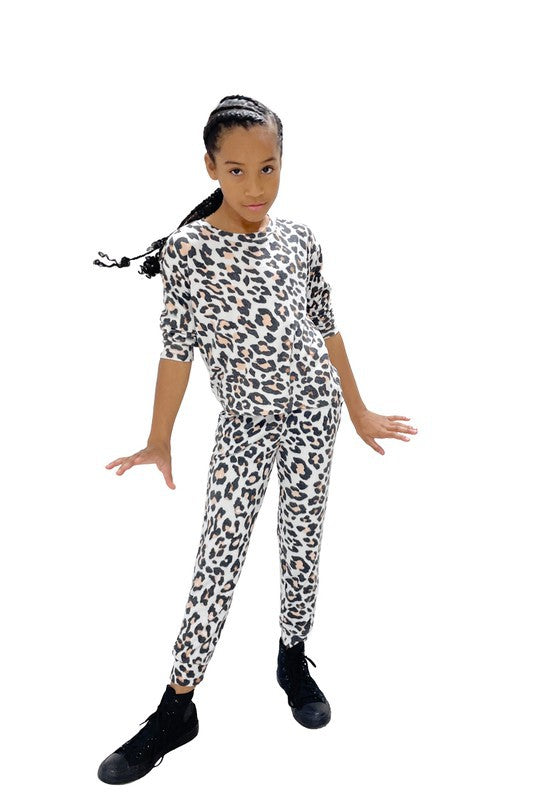 Kid's Lounge Set Leopard