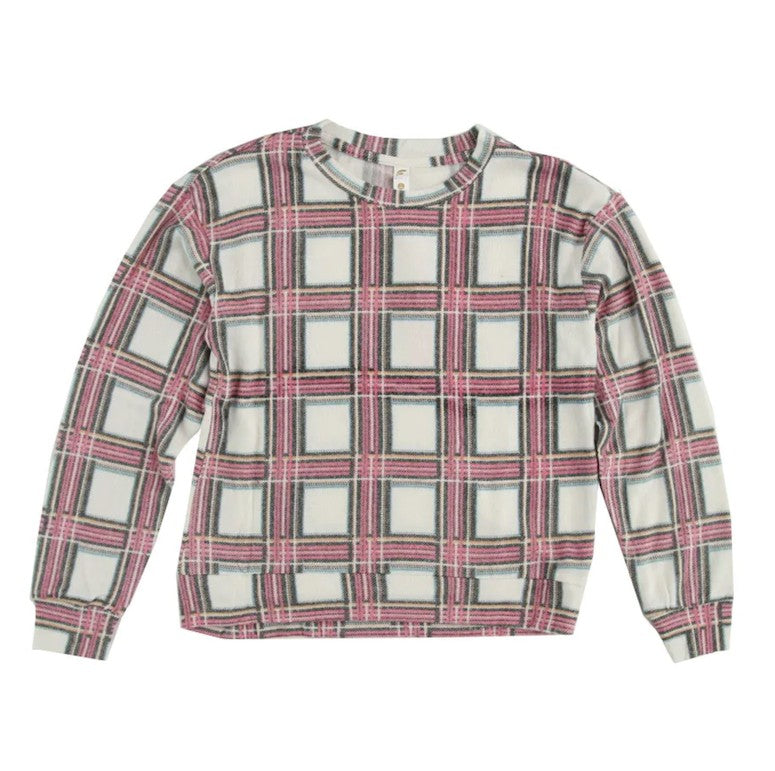 Kid's Lounge Set White Plaid