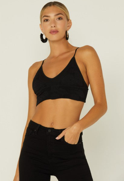 Women's Floral Jacquard Bralette