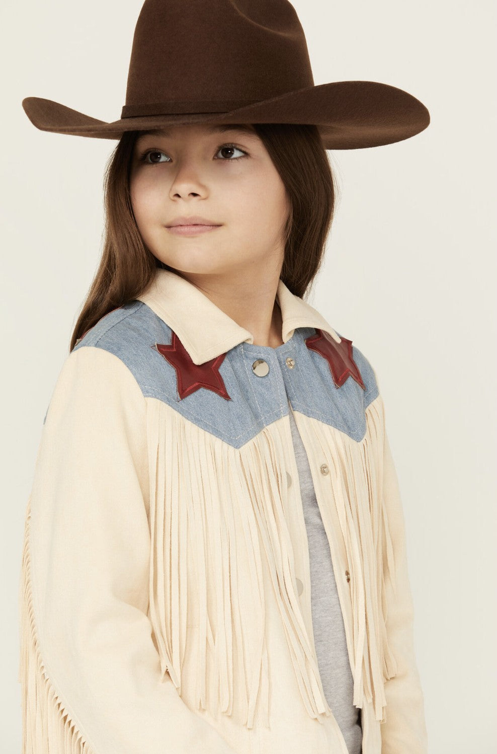 Kids Fringe Suede Jacket American Stars