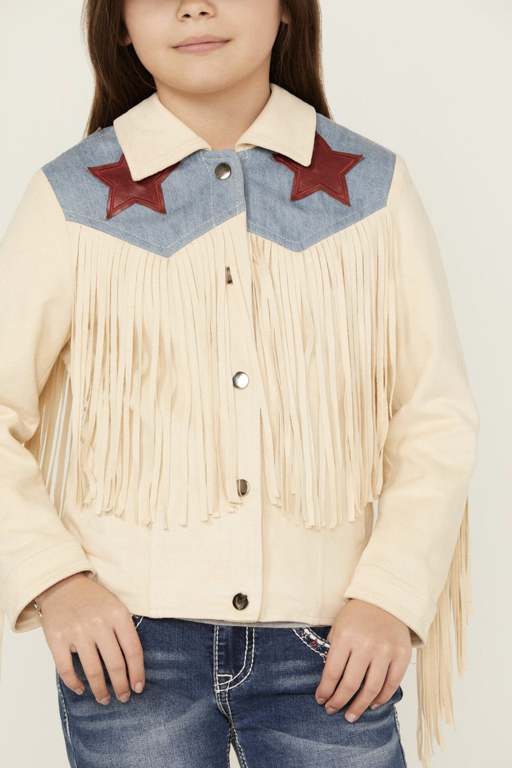 Kids Fringe Suede Jacket American Stars