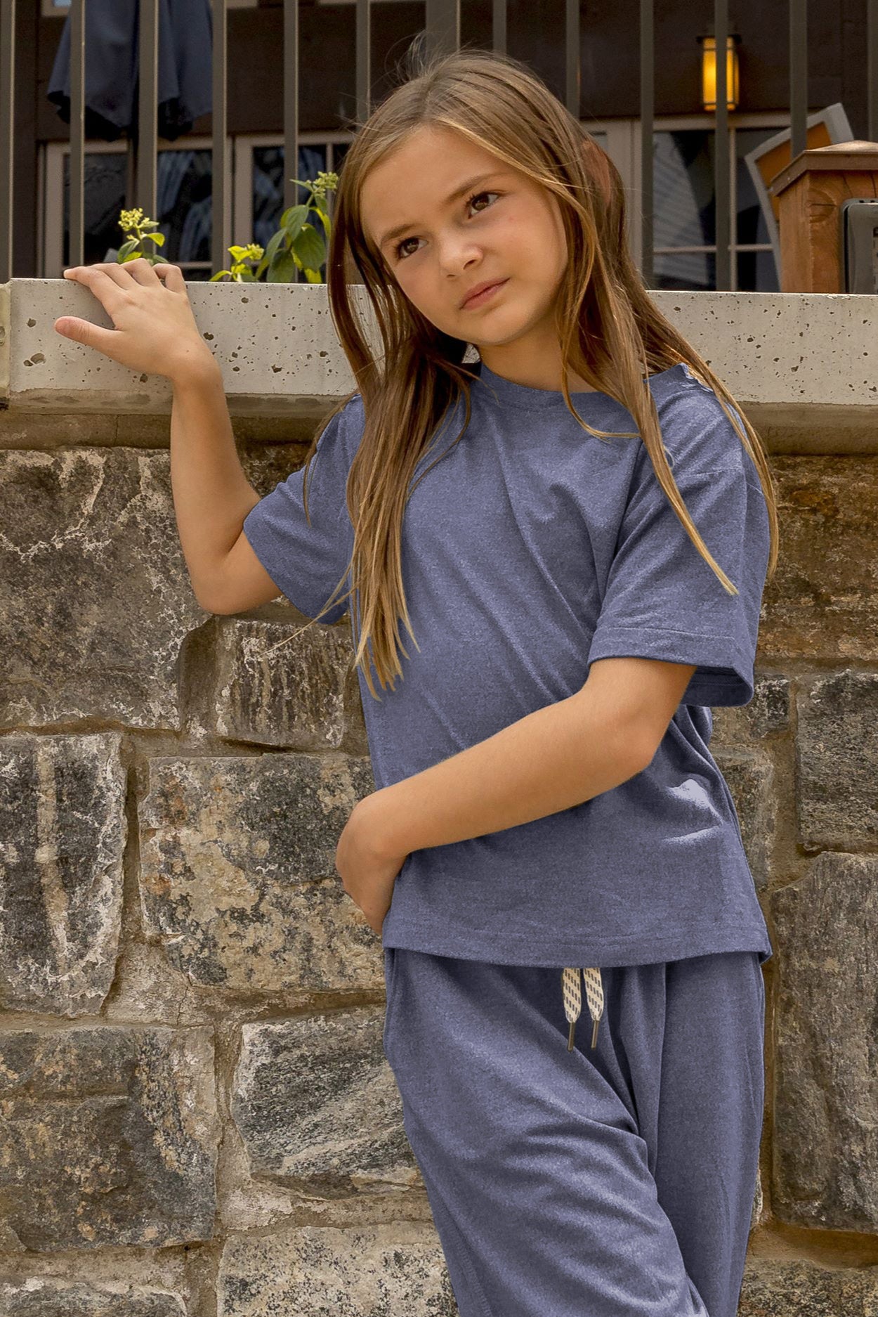 Girls' Yoga Tee Future Dusk image 0