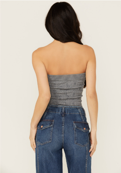 Jacquard Tube Top Berry image 7