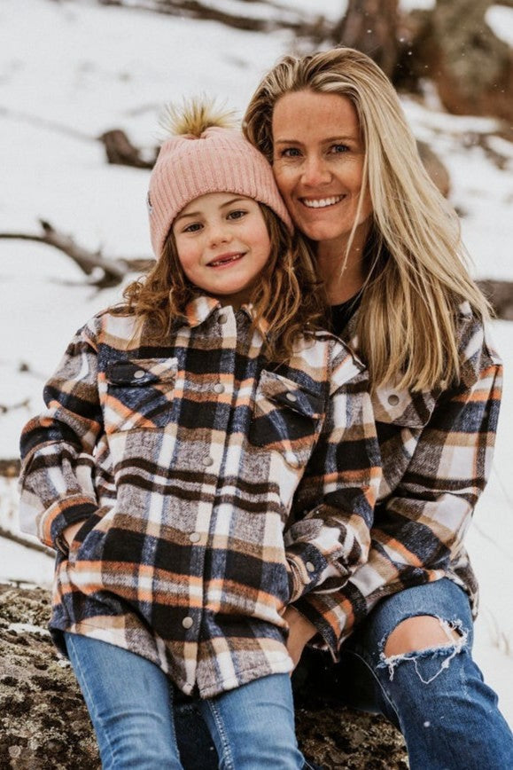 Kid's Shacket Topaz Plaid