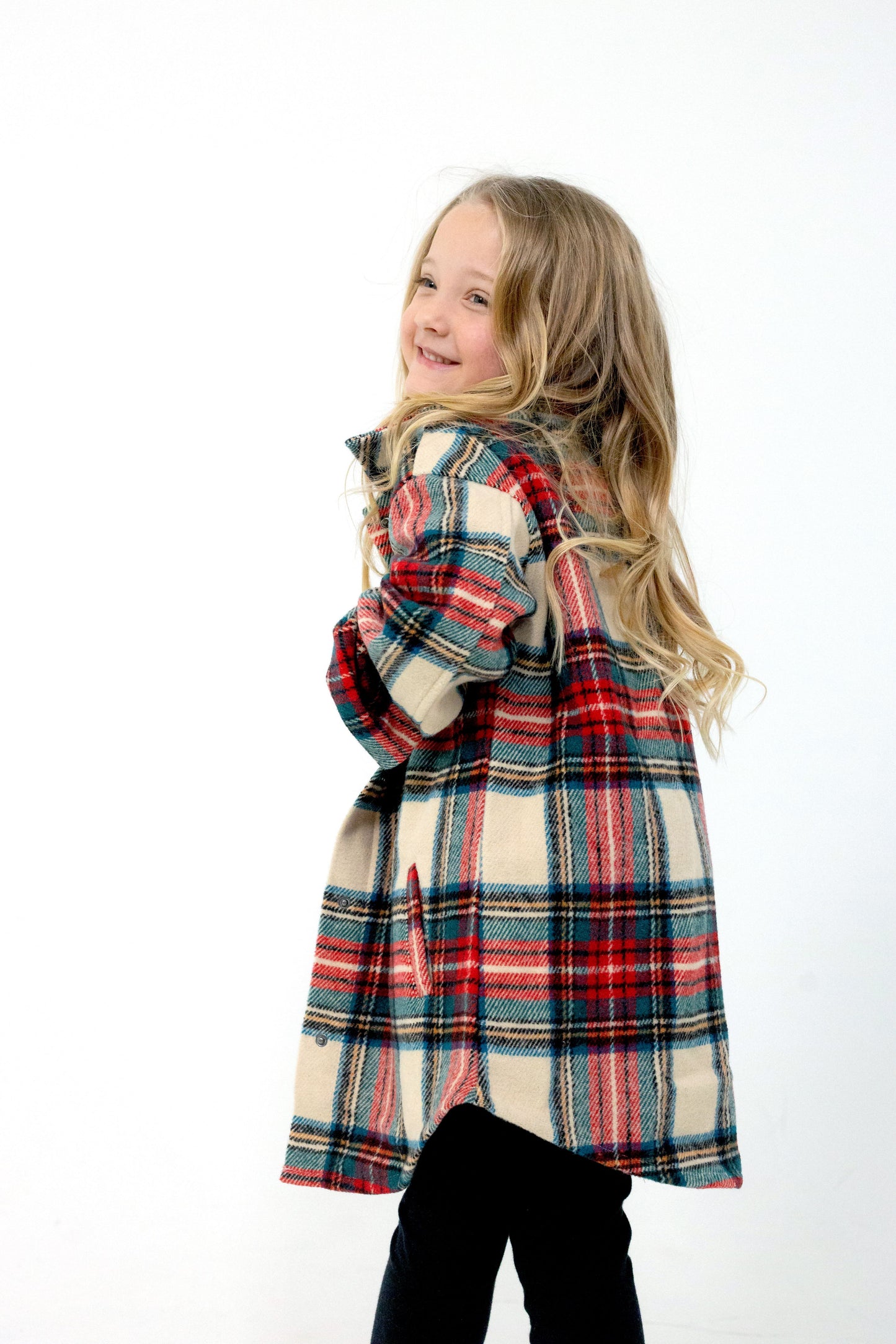 Kid's Shacket Winter Tartan