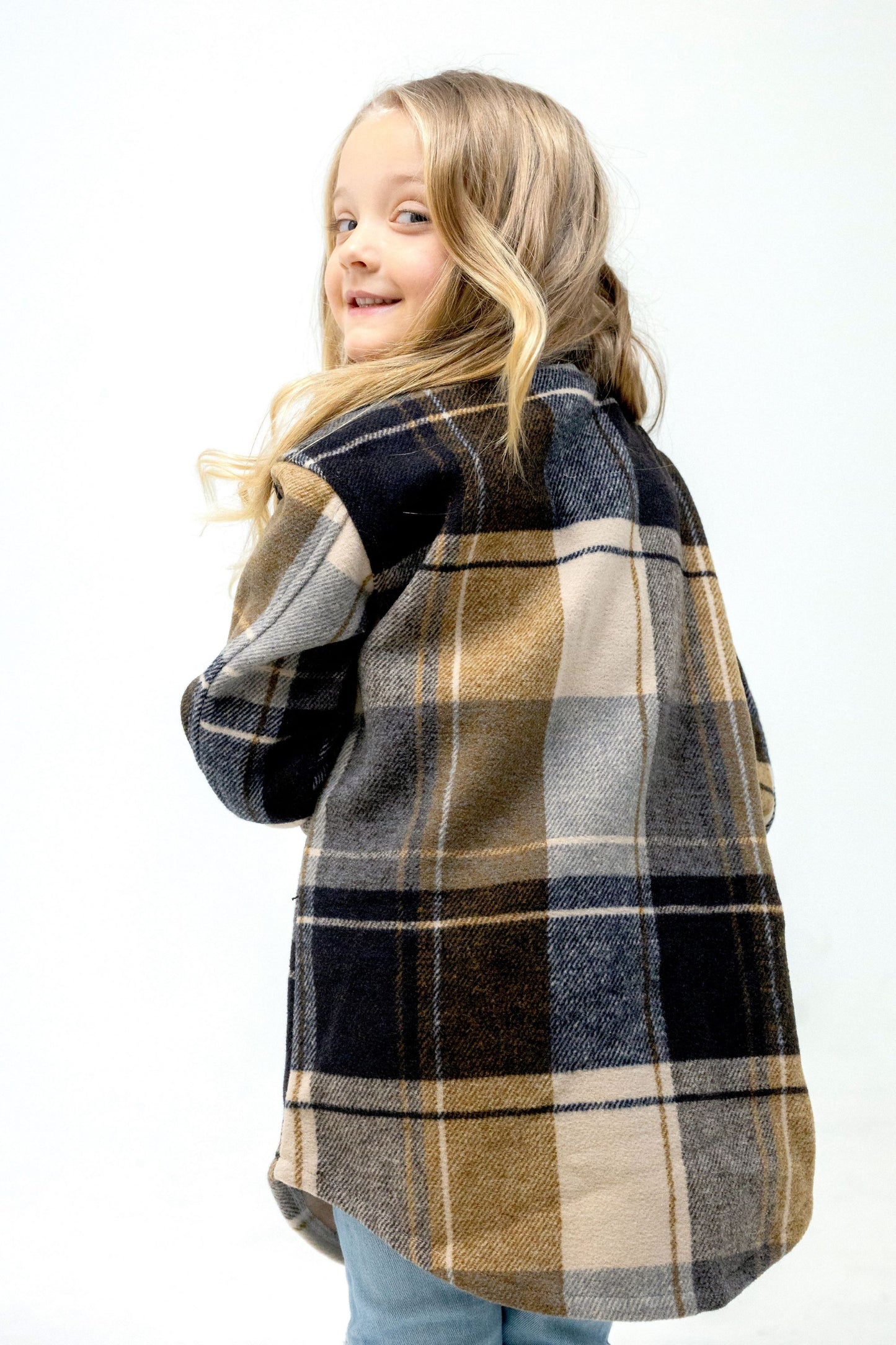 Kid's Shacket Oregano Tartan