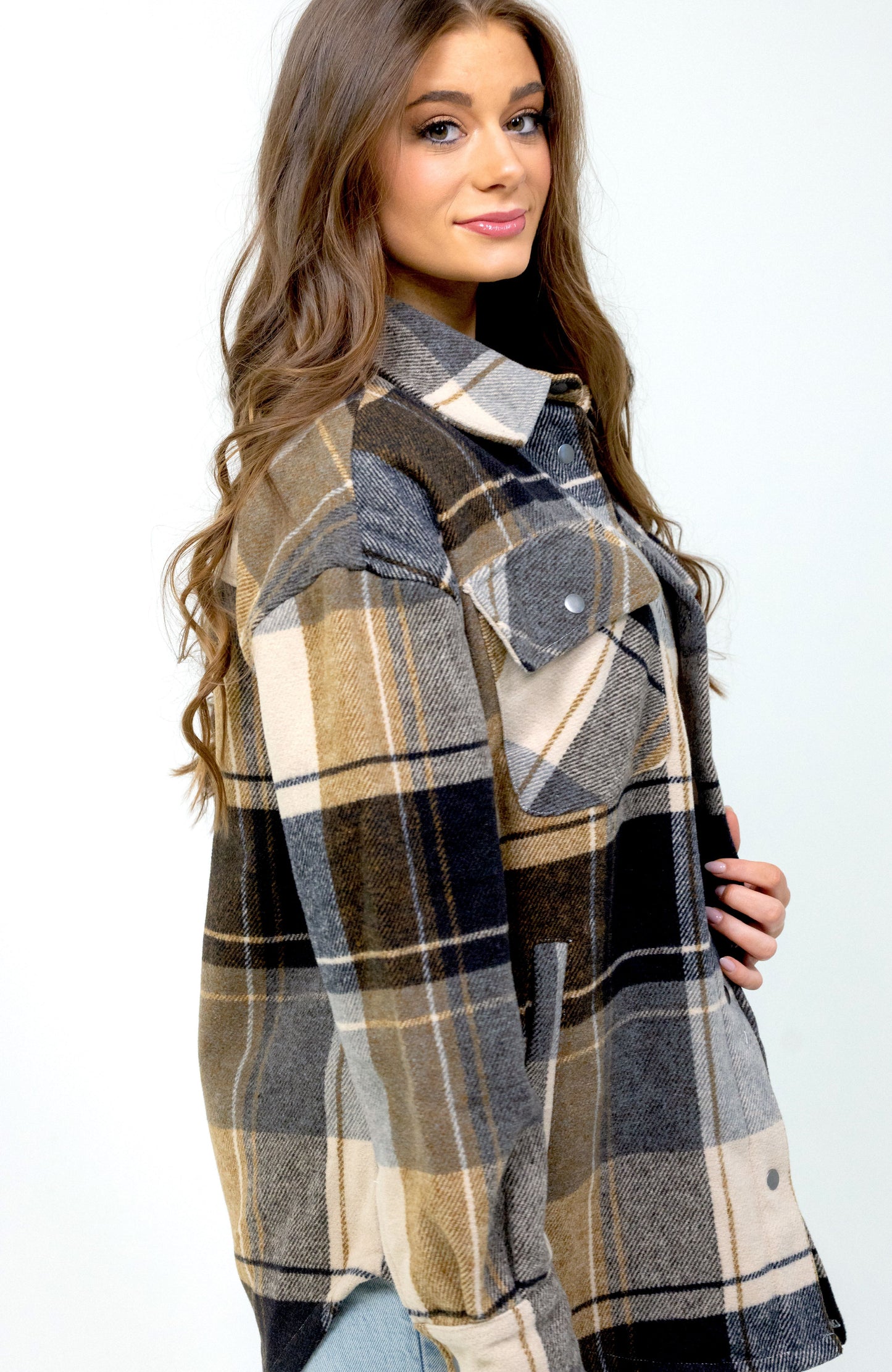Women's Brushed Tweed Shacket (Final Few)