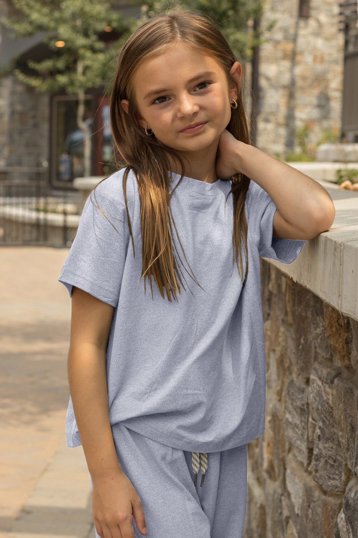 Girls' Yoga Tee Future Dusk image 1