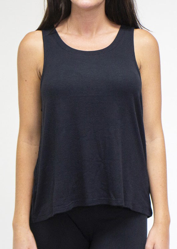 Mini Ribbed Tank Black image 0