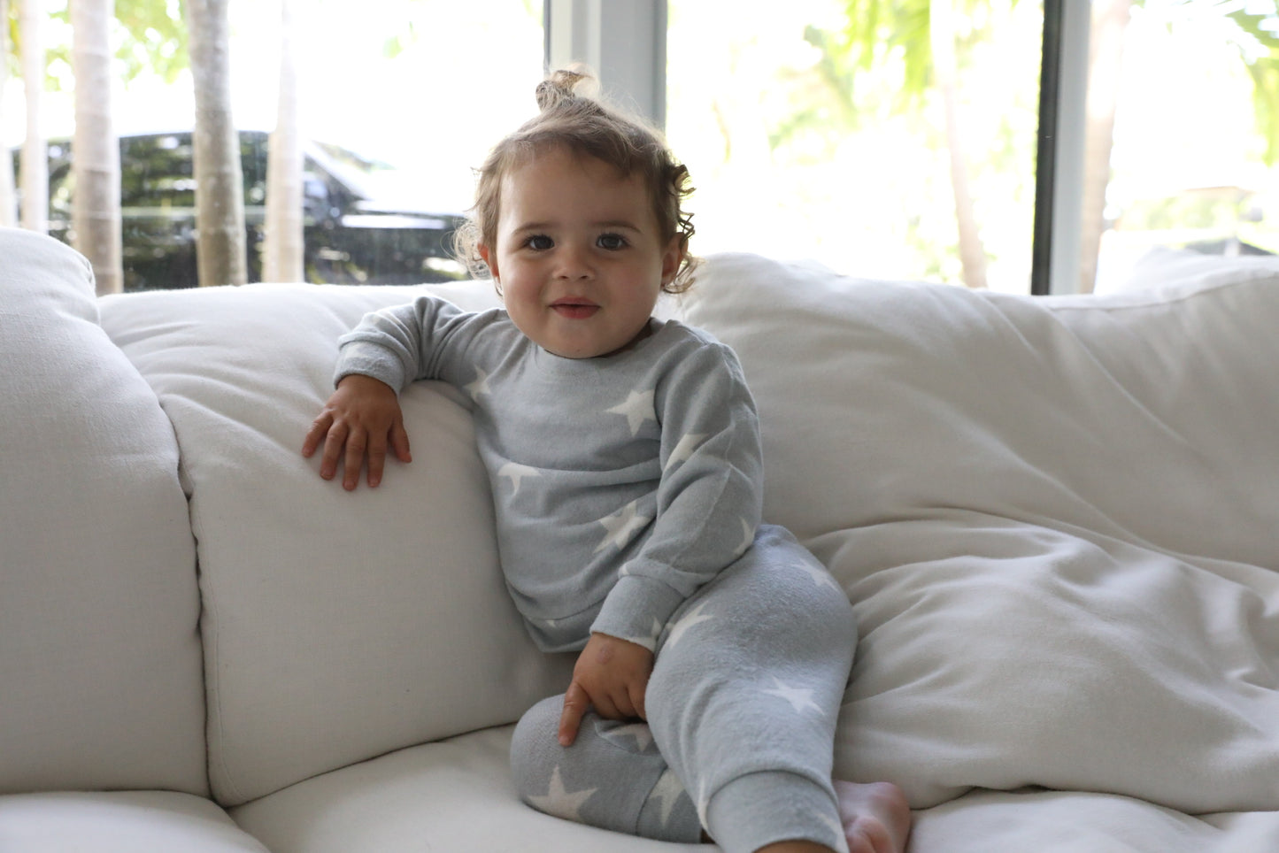 Kid's Heather Grey Star Lounge Set image 2