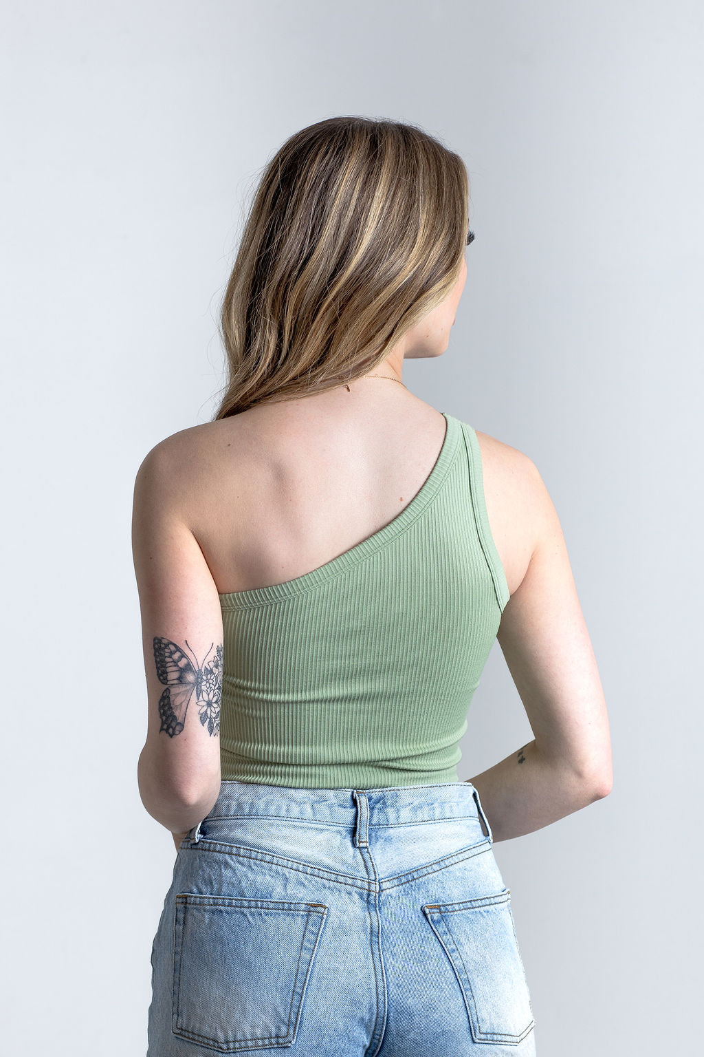 One Shoulder Top Cognac image 9