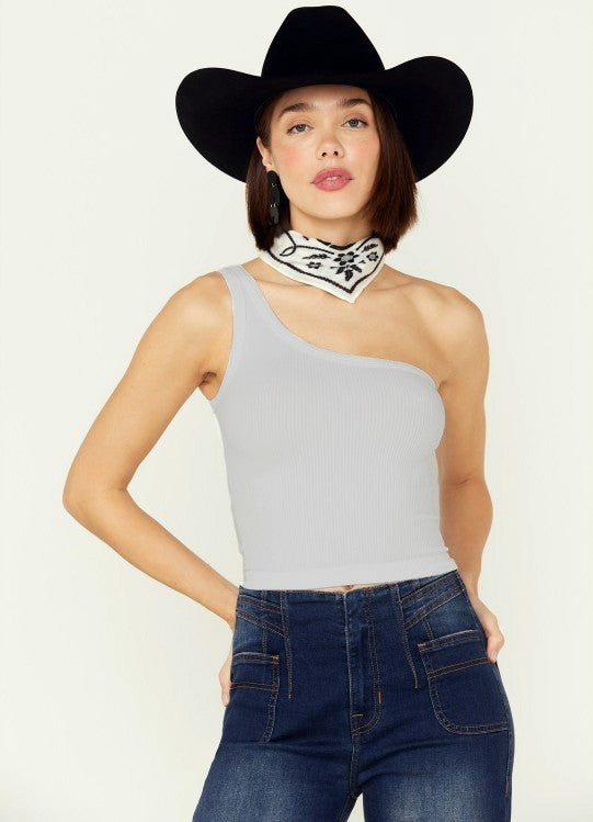 One Shoulder Top Cognac image 13