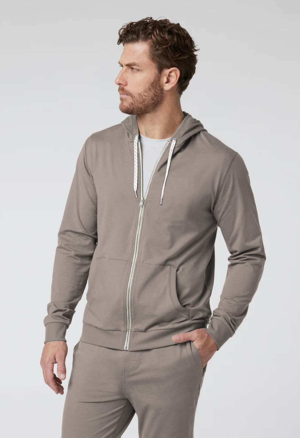 Men's Yoga Zip-Up Cape Olive image 2