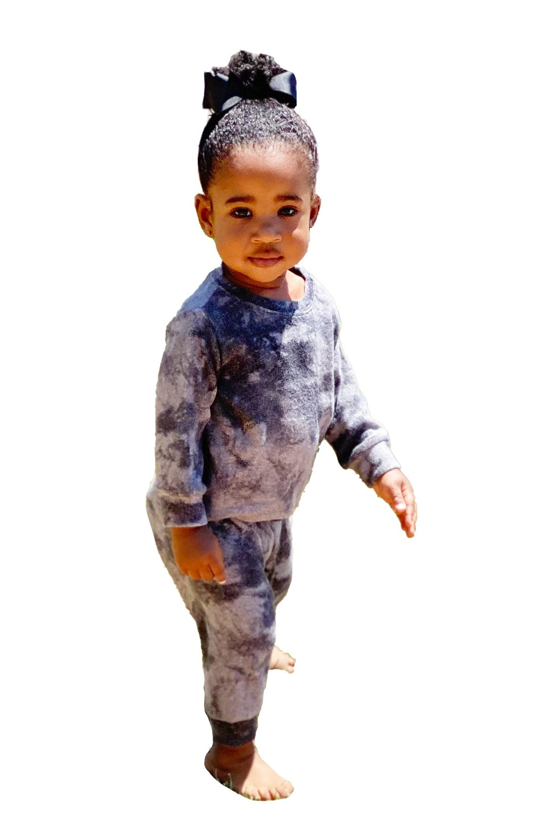 Kid's Lounge Set Black Tie Dye