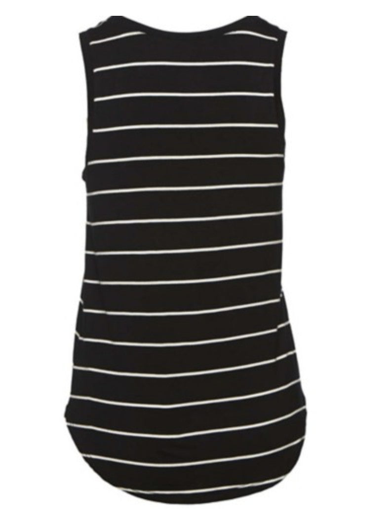 Kid's Stripe Tank Black image 1