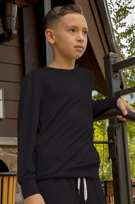 Boys' Yoga Long Sleeve Crew