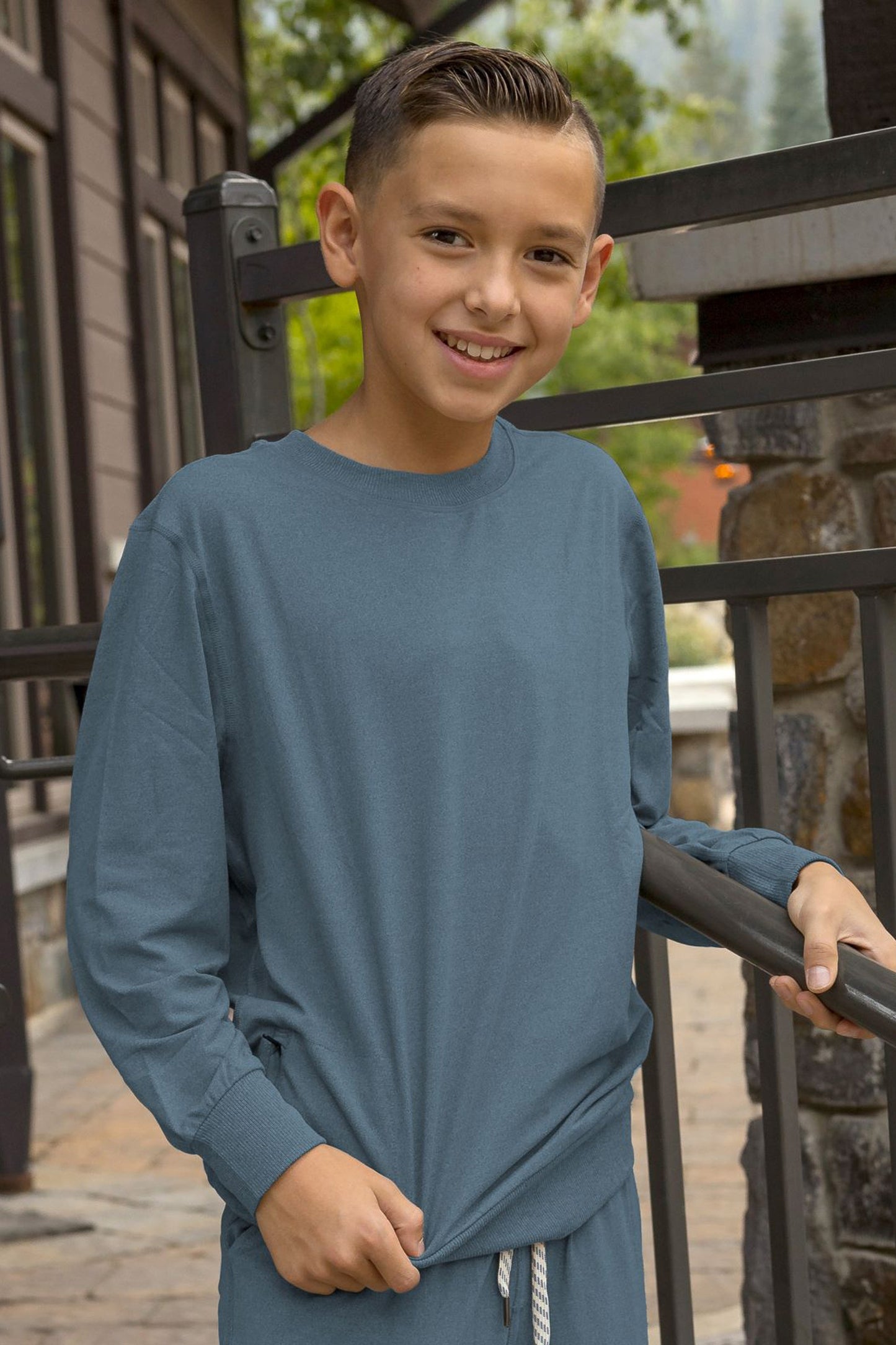 Boys' Yoga Long Sleeve Crew