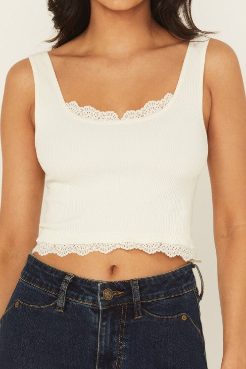 Women's Seamless Lace Scalloped Bra