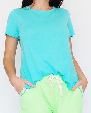 Tri Blend Scoop Neck Tee Tiffany Blue image 0