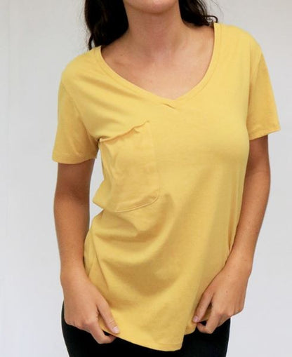 V-Neck Slouchy Pocket Tee image 5