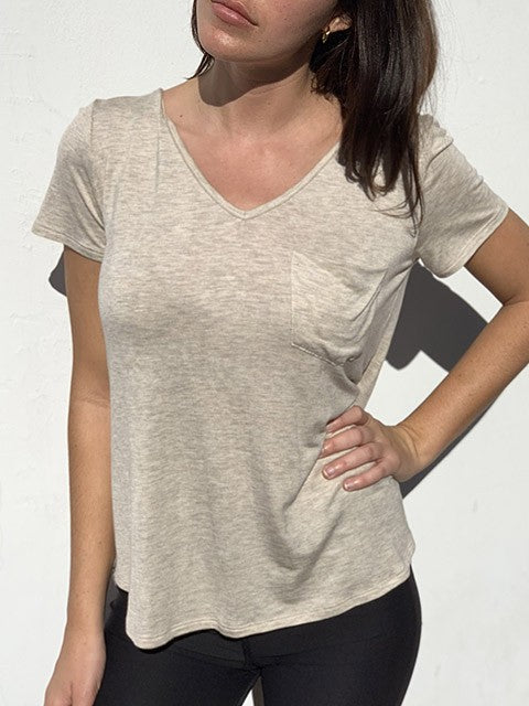 V-Neck Slouchy Pocket Tee image 8