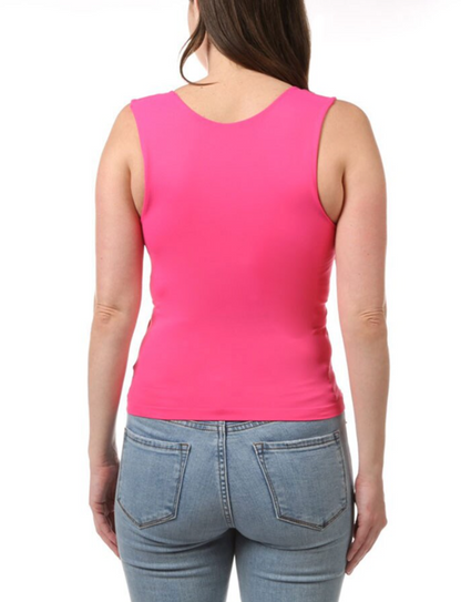 Scoop Neck Tank Fuchsia image 1