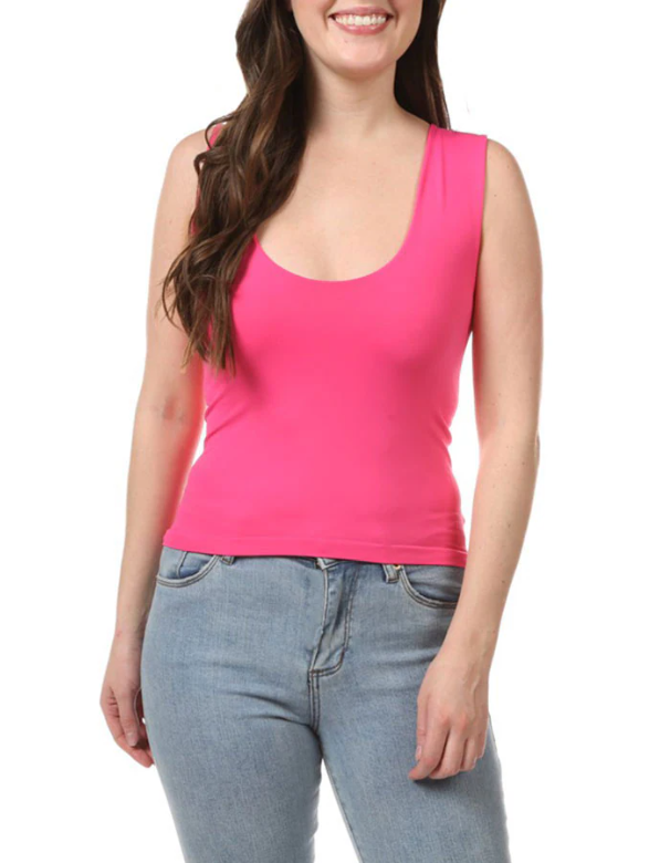 Scoop Neck Tank Fuchsia image 0