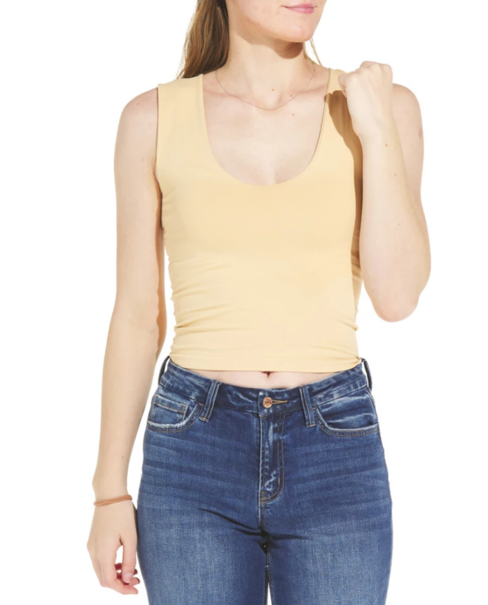 Scoop Neck Tank Fuchsia image 2