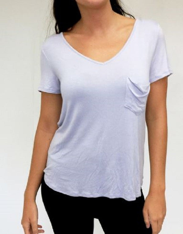 V-Neck Slouchy Pocket Tee image 6