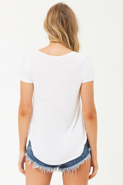 V-Neck Slouchy Pocket Tee image 1