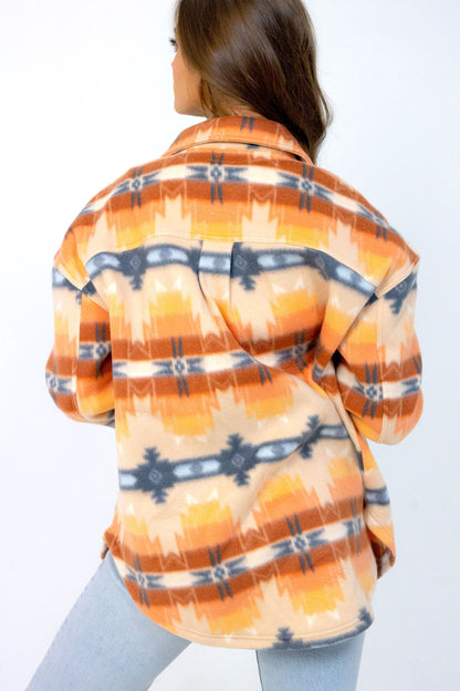 Women's Polar Fleece Shacket Sandstone image 1