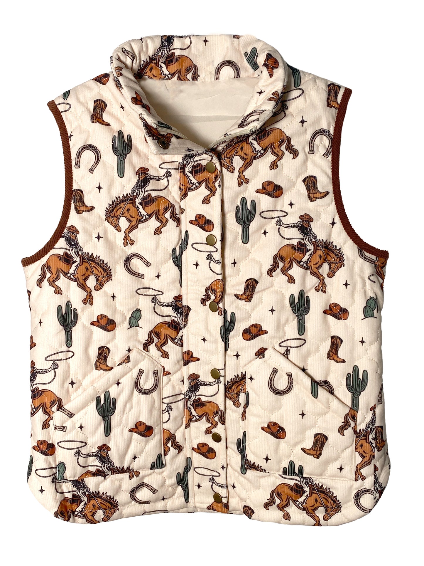 Girl's Horse Printed Vest