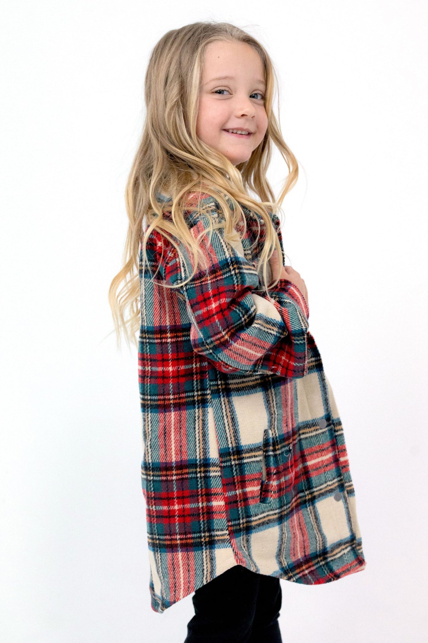 Kid's Shacket Winter Tartan