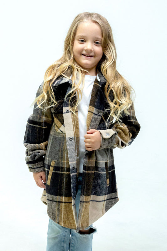 Kid's Shacket Oregano Tartan