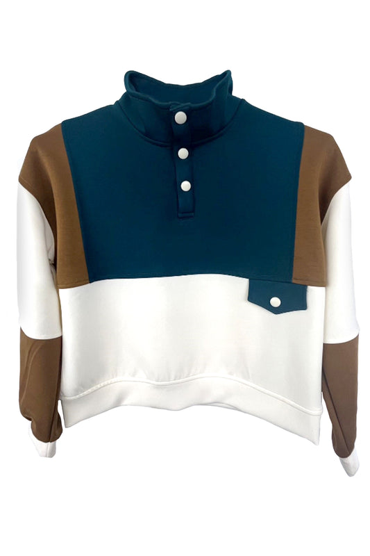 Girls' Scuba Color Block Sweater