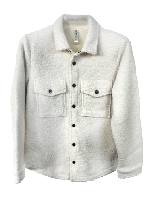 Girls' Sherpa Button Up Crop Jacket