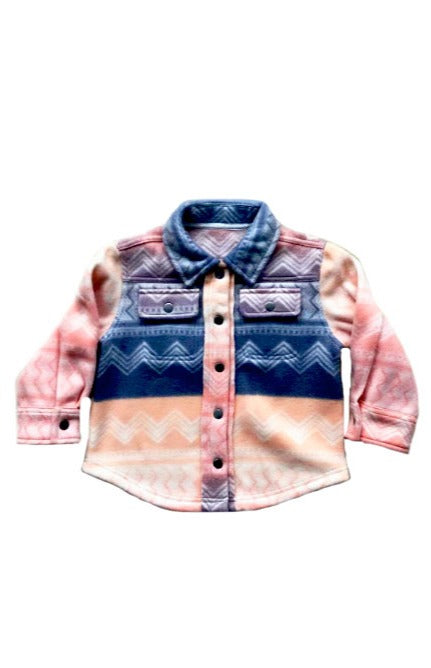 Kid's Shacket Coral Aztec image 1