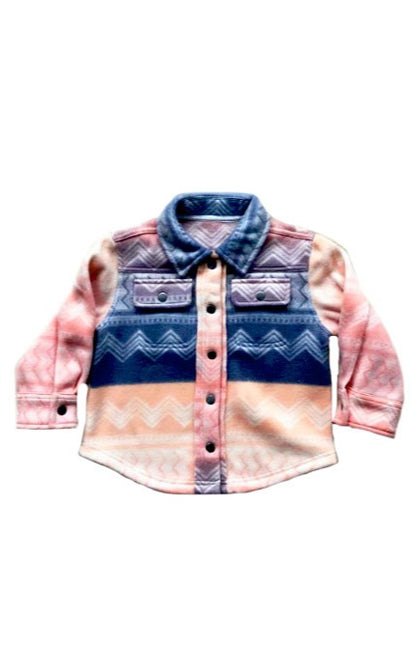 Kid's Shacket Coral Aztec image 1