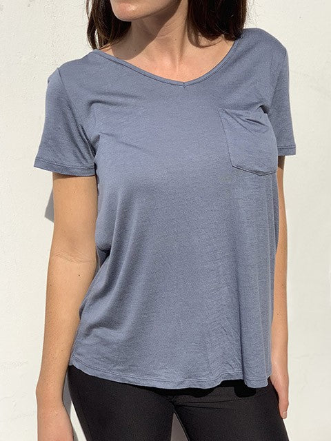 V-Neck Slouchy Pocket Tee image 2