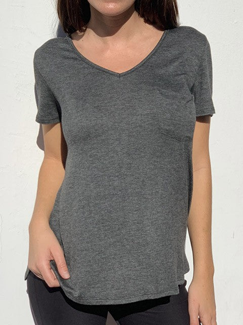 V-Neck Slouchy Pocket Tee image 7