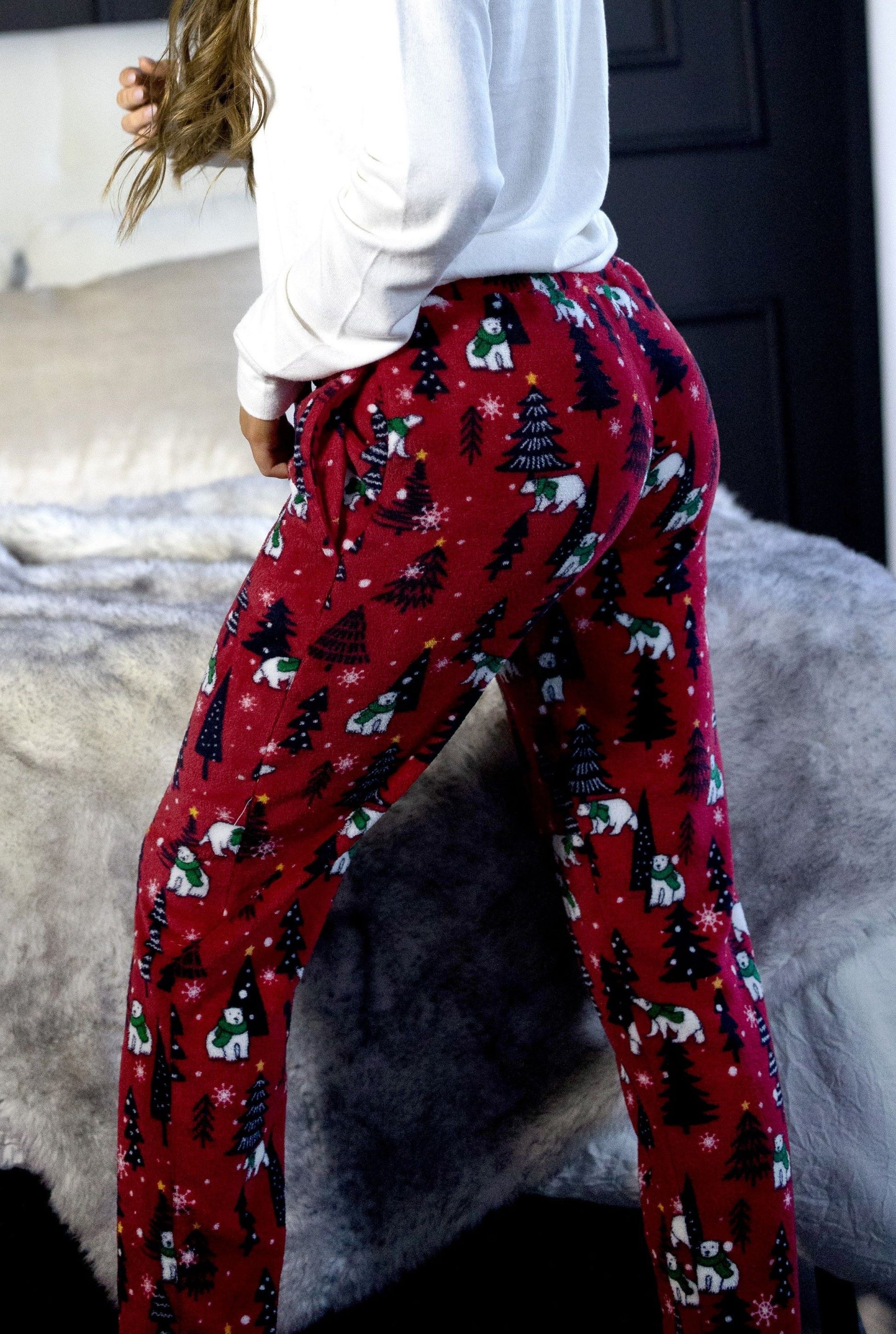 Women's Pajamas Polar Bear Red image 1