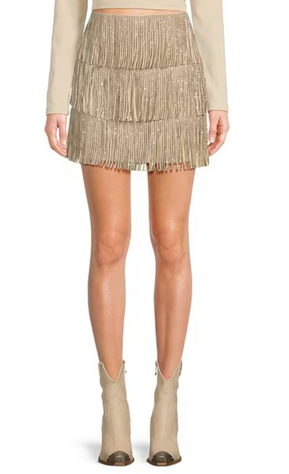 Women's Fringe Rhinestone Skirt image 9