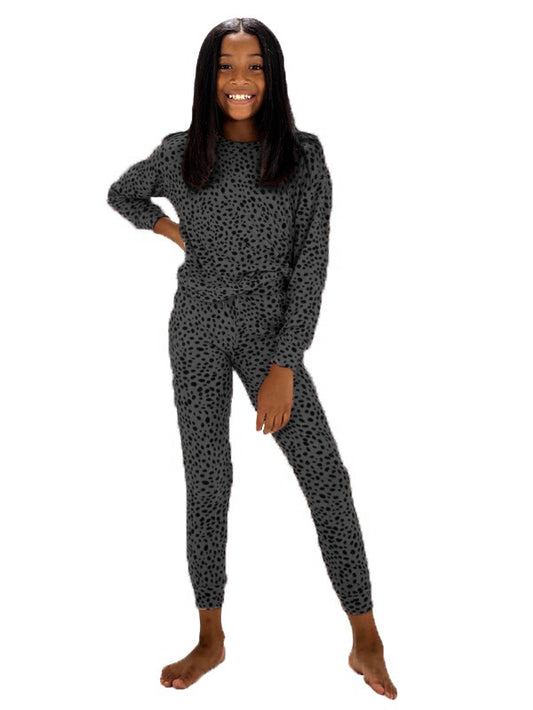 Kid's Charcoal Dalmatian Lounge Set image 0